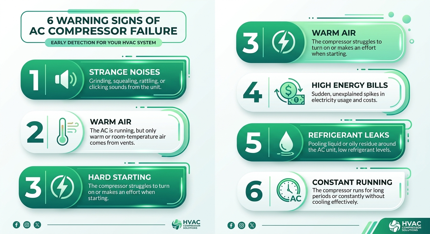 6 Warning Signs of AC Compressor Failure